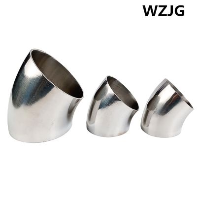 【YF】○☇  WZJG 19mm/25mm/32mm/38mm/45mm/51mm/63mm/76mm/102mm SS304 Sanitary Weld 45 Elbow Pipe Fitting Homebrew