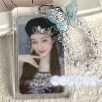 3 inch Photocard Holder Cute Crystal Butterfly Kpop Photo Holder Credit ID Bank Card Bus Card Protective Case Pendant  Photo Albums