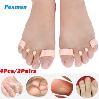 Pexmen 4Pcs/2Pairs Gel Toe Separators Straightener for Overlapping Hammertoes Bunion Relief Toe Correction Protector Spacer