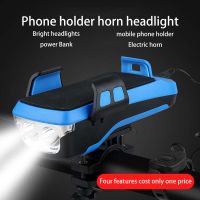 Metal Motorcycle Bike Phone Holder Anti-slip cket Bicycle Light Horn Phone Multifunction mobile phone light cket 3 in 1