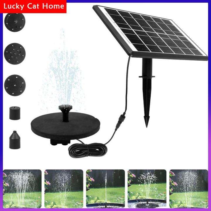 Solar Panel Water Fountain for Garden Pond Solar Water Pump Kit with 9 ...