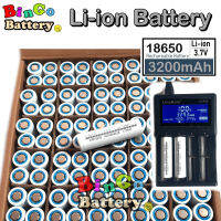 ถ่านชาร์จ 18650 Li-ion  Battery 3.7V 3,200mAh  5C จ่ายกระสูง 5 เท่า ก้อนสีขาว เต็มความจุ พร้อมส่งทันที แบตใหม่