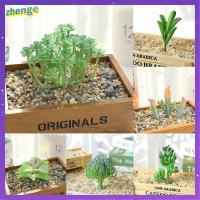 ZHENGE DIY พืชประดิษฐ์จำลองปลอม Flocking Succulents ดอกไม้อุปกรณ์ตกแต่งสวนบ้าน