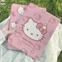 [Free Shipping] ฝาครอบป้องกัน iPad10.2 gen7/8 iPad case iPad Air3 10.5 Kitty แมวสีชมพู สวัสดีคิตตี้ น่ารักค่ะ iPad ฝาครอบป้องกัน gen9 Pro11 2022 2022 iPad Air4 Air3