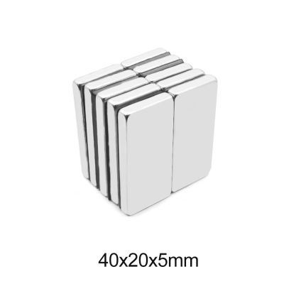 1/2/5/10/15PCS 40x20x5mm Quadrate Rare Earth Neodymium Magnet N35 Block Strong Powerful Magnets 40x20x5 Permanent Magnet 40x20x5