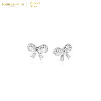 Louis Montini (Jewelry) Sterling Silver 925 Earrings ต่างหูเงินแท้ 92.5% ต่างหูผู้หญิง รูปโบว์ LJER15