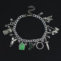 Hot Movie Charm Bracelets Elven Leaf Arwen Evenstar Pendant Sword Green Door Locket Star Bracelet Fashion Jewelry Replacement Parts