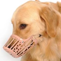 SWEET ELVES Supply Anti Stop Bite Plastic Bark Mesh Pet Dog Muzzle Mouth Grooming Pet Supplies Dog