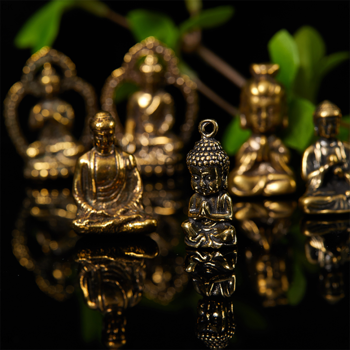 ck-1pc-brass-guanyin-buddha-figurine-โต๊ะทำงานตกแต่งมินิรูปปั้นตกแต่งครัวเรือน