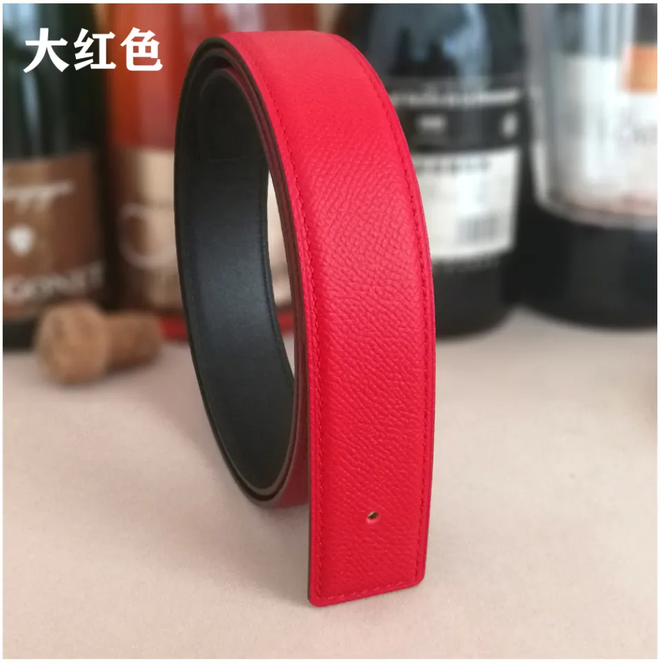 Ultra-thin single belt headless leather belt for men and women 3.2
