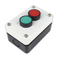 2P Push Button Switch ON-OFF Red Green Momentary Electrical Start Stop Motor Control Box Waterproof 2 Position