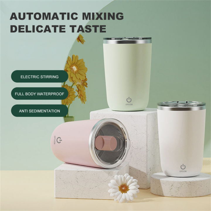 favormax-ถ้วยเครื่องกวนอัตโนมัติสแตนเลสน่ารักแก้วกาแฟเครื่องกวนกาแฟนมอัตโนมัติถ้วยฉนวนกันความร้อน350มล