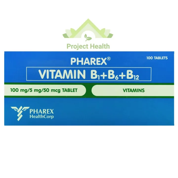 PHAREX Vitamin B Complex B1 B6 B12 1 box 100 tablets Lazada PH