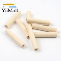 10pcs 50mm Natural-Color Wooden Round Hollow Tube Wood Beads For Jewelry Making Bracelet Pacifier Clip DIY Findings Accessories Clips Pins Tacks