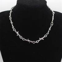 【HOT】▣ Small Wire Brambles Iron Choker Necklace Hip-hop Gothic Punk Barbed Little Thorns Chain Gifts