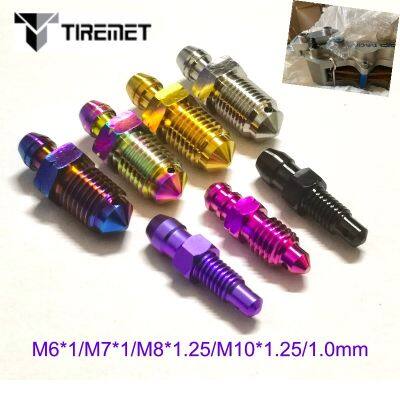 Tiremet M6 M7 M8x1.25 10x1.0/1.25 Pitch Motor Rem Caliper Berdarah Puting Titanium Baut Sekrup untuk Brembo Mobil Frando Abalone