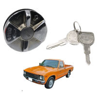 ชุดกุญแจฝาปิดถังน้ำมัน กุญแจเปิดฝาถังน้ำมัน  สีโครเมียม จำนวน 1 ชุด  โตโยต้า อาร์เอ็น ไฮลักซ์ 2 ประตู 4ประตู ปี 1972-1978 Toyota rn20 Hilux