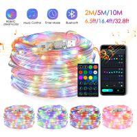 ZZOOI USB Smart Bluetooth LED String Fairy Lights Garland Led Light RGB Christmas Decorations 2023 For Home Holiday Wedding Xmas Party