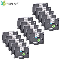 NineLeaf 15PK Label Tape ใช้งานร่วมกับ Brother TZe-231 TZ231 12mm Laminated White สำหรับ P-Touch PT-D210 H110 D400AD P710BT Maker-ganekd