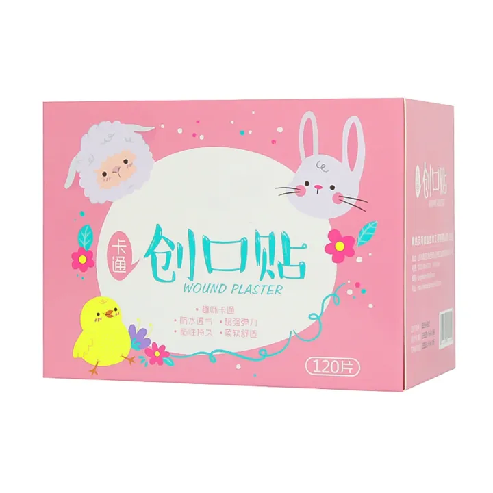 UBetter 120Pcs Cartoon Band-Aid Adhesive Bandages Wound Plaster First Aid Hemostasis Band Aid Stickers for Children Kids