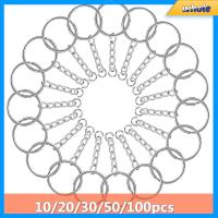 WHOLE 10/20/30/50/100pcs เงิน Dia 25mm DIY แหวนแยก พวงกุญแจโลหะ ด้วย Open Jump Ring พวงกุญแจ