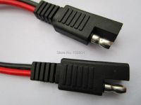 2 Pcs SAE DC Power Automotive Extension DIY Cable 14AWG 300mm