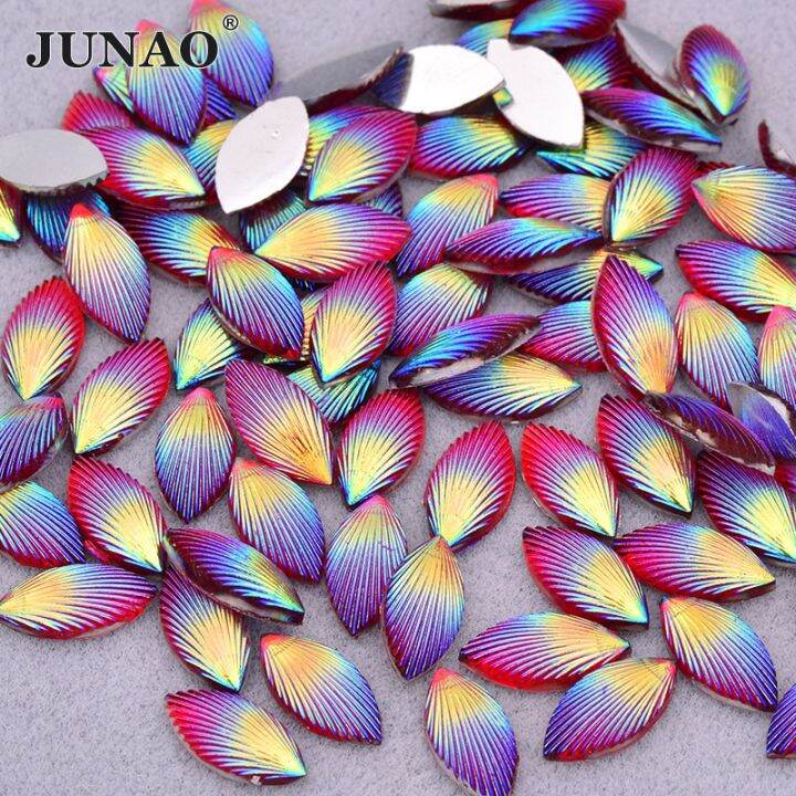 junao-7x15mm-resin-flatback-rhinestones-stones-non-sewing-strass-decoration