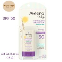 Aveeno Baby Continuous Protection Sensitive Skin SPF 50 Stick 13 g ครีมกันแดดทาหน้า SPF 50 (13 กรัม)