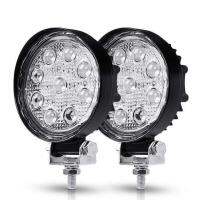 【528 Oiozkhjue ร้อน】♨LED ออฟโรด LED ขนาด27W 4นิ้วนำแสงสำหรับรถยนต์รถบรรทุก4WD รถพ่วงเรือแทรคเตอร์4X4 SUV ATV 12V 2ชิ้น