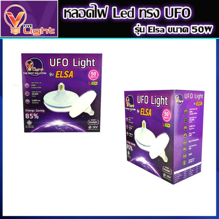 หลอดไฟ-ufo-led-แสงสีขาว-daylight-ufo-หลอดไฟled-ทรงกลม-มีให้เลือก-50w-สว่างมาก-ประหยัดไฟ-ทนทาน-น้ำหนักเบา-e27-ขั้วเกลียว