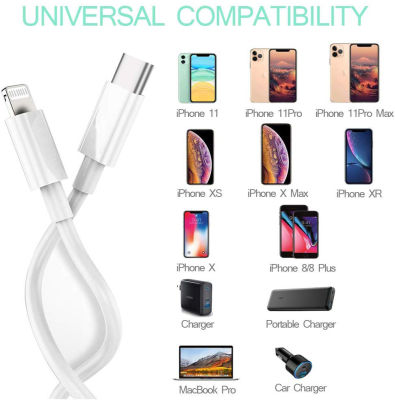 PD Charger Cable For 11 Pro XR XS Max USB C to Light Cable For 5S 6S 7 8 Data Transmission Charging Cable