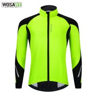 WOSAWE Winter Bike Jacket Mens Windbreaker Motocross Jacket Fleece Warm Riding Outdoor Sports Running Skiing Jacket for Hiking