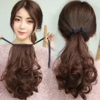 25cm/40cm Short Curly Wig Hair Tie Ponytail For Ladies Girls Natural Convenient Horsetail Wig Hair Extension