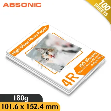 100 Sheets Glossy Photo Paper 200gsm Waterproof Resistant Color Printing  Coated for Canon Epson HP Color