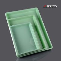 Tray white thickened PP plastic square plate home laboratory rectangular high temperature fruit tea tray Japan ASONE