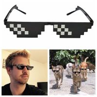 Minecraft Glasses Woman Man 8 Bit Pixelated Mosaic Vintage Eyewear Fashion Party Gift