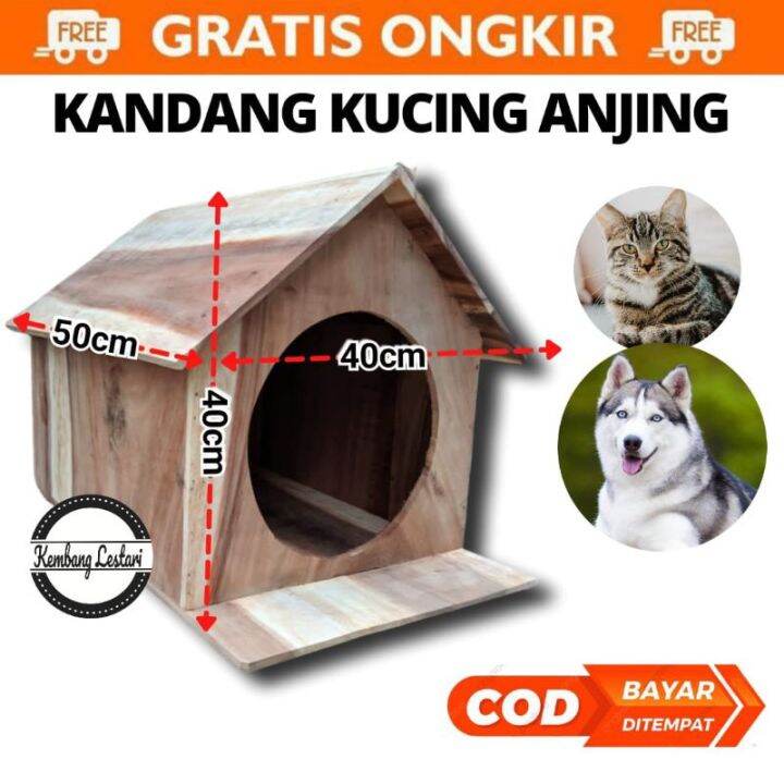 Kandang Rumah Kucing Anjing Kelinci Marmud Kayu Jawa Super Lazada