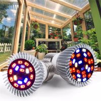 E27 Grow LED แบบเต็มสเปกตรัม18W 28W 30W สำหรับโรงงานไฮโดรโปนิกส์ AC85-265V 110V 220V โคมไฟ Grow Led