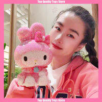 Sanrio Mymelody กระปุกออมสิน Diy ติดเพชร Kawaii การ์ตูนโบว์ดาวสาวกระต่ายตกแต่งของใช้ในครัวเรือนสาวความร้อนของขวัญแปลกใจ