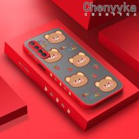 เคส Chenyyka สำหรับ OPPO Reno 3 Pro 4G Reno 3 Pro 5G เคสนีโอ X2ลายการ์ตูนหมีมีความสุขขอบสี่เหลี่ยมดีไซน์ใหม่บางกันกระแทกเคสโทรศัพท์แข็งปลอกซิลิโคนคลุมทั้งหมดป้องกันเลนส์กล้อง