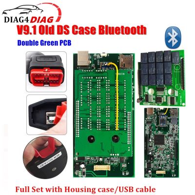 DS คู่ PCB V9.0 V9.1 USB BT 2021.11 OBD2สแกนเนอร์อ่านรหัสรถยนต์หลายภาษารถบรรทุกสแกนเนอร์ OBD2เครื่องมือวิเคราะห์