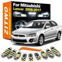 ZITWO 8ชิ้นสำหรับ Mitsubishi Lancer Evo 2008 2009 2011- 2015 2016 2017แผงไฟ LED ภายในการอ่านรูปทรงกลมอุปกรณ์ชุดหลอดไฟเสริม