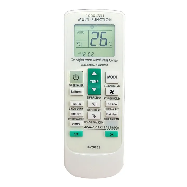 K2012E Universal AC Remote Control For GREE Haier CHANGHONG MIDEA