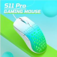 MOUSE AULA S11PRO WHITE/GREEN/BLUE  สินค้ารับประกัน 2 ปี