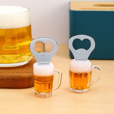►♞ Creative Bottle Opener Beer Bottle Can Opener Beer Cup Shape Cocktail Drinks Opener Kitchen Gadget With Magnet Kitch Decorations