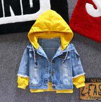 Childrens Denim Coats Spring Autumn Clothes Long Sleeve Baby Boys Girls Jackets Hooded Coats Denim Jackets for 1 2 3 4 5 6 Year