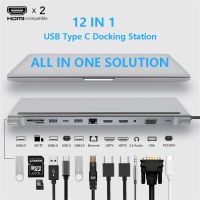 MZX Docking Station USB Hub USBC Type C 3.0 RJ45 VGA Ethernet Adapter TF SD Card Reader Laptop Accessories for HDMI Ipad Macbook