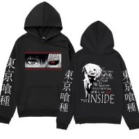 Anime Kaneki Ken Tokyo Ghoul Print Hoodie Mens Harajuku Gothic Sweatshirts Oversized Vintage Hoodies Pullover Streetwear Size XS-4XL