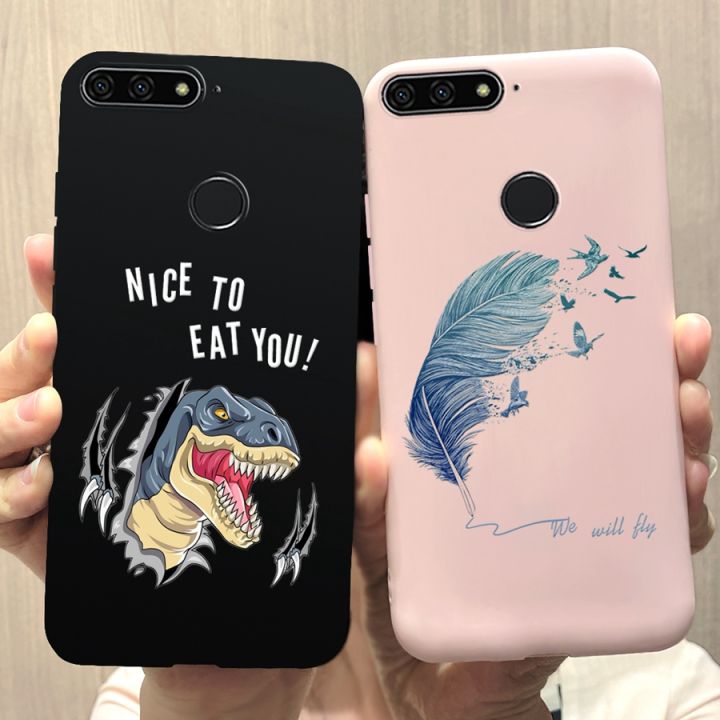 เคสสำหรับหัวเหว่ย-y6-y6prime-2018ซิลิโคนการ์ตูนนุ่ม-tpu-matte-โทรศัพท์-huawei-y-6-y-6-prime-2018ปลอก5-7-นิ้ว