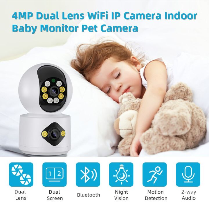 4mp-เลนส์คู่กล้อง-ptz-หน้าจอคู่-baby-monitor-ติดตามอัตโนมัติ-ai-ตรวจจับมนุษย์บ้าน-secuiryt-กล้องวงจรปิดเฝ้าระวังวิดีโอ